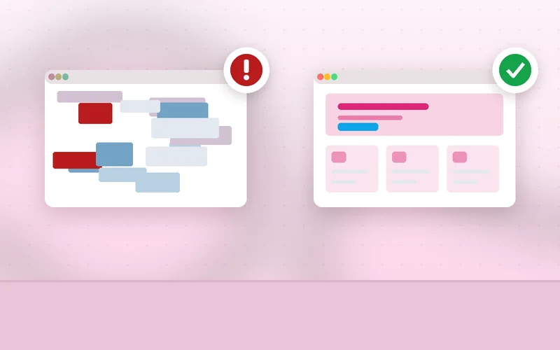 Two laptops display nearly identical generic website template layouts side by side.